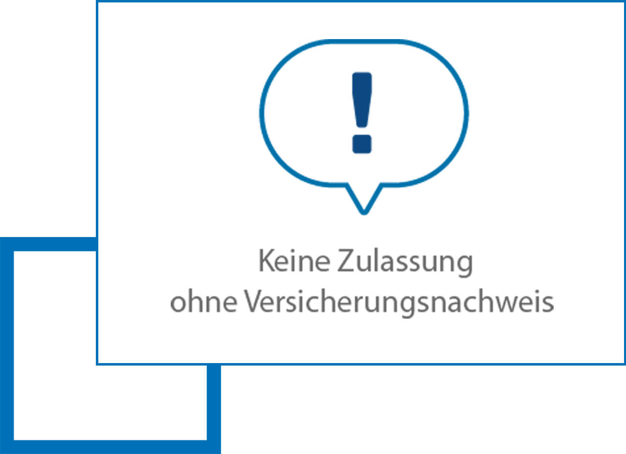 Vermögensschadenhaftpflicht, ist Pflichtversicherung für Rechtsanwälte Schild mit Aufschrift, Keine Zulassung ohne Versicherungsnachweis - Pflichtversicherung für Rechtsanwälte
