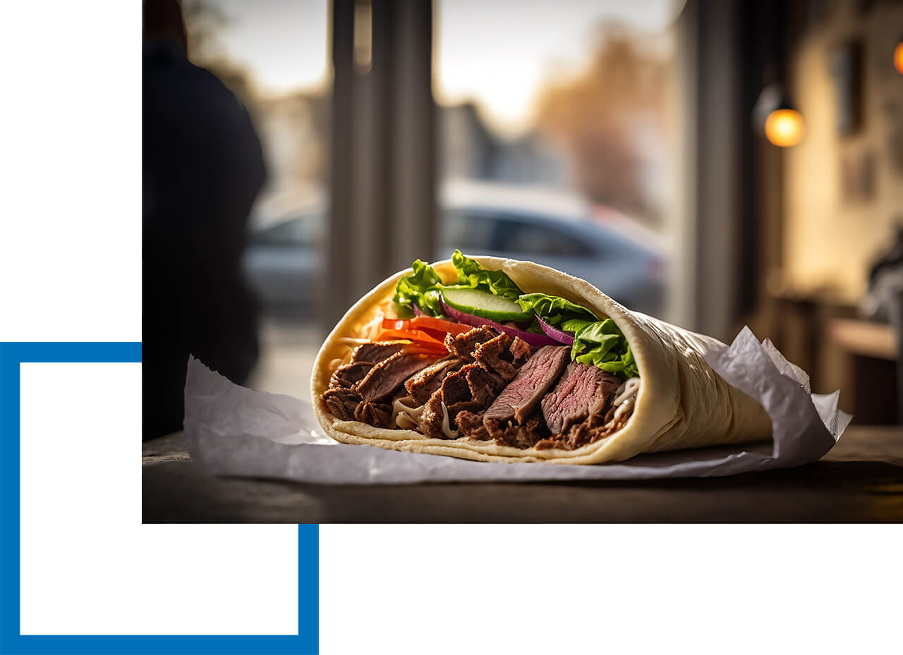Betriebshaftpflicht Imbiss Frisch zubereiteter Döner im Imbiss