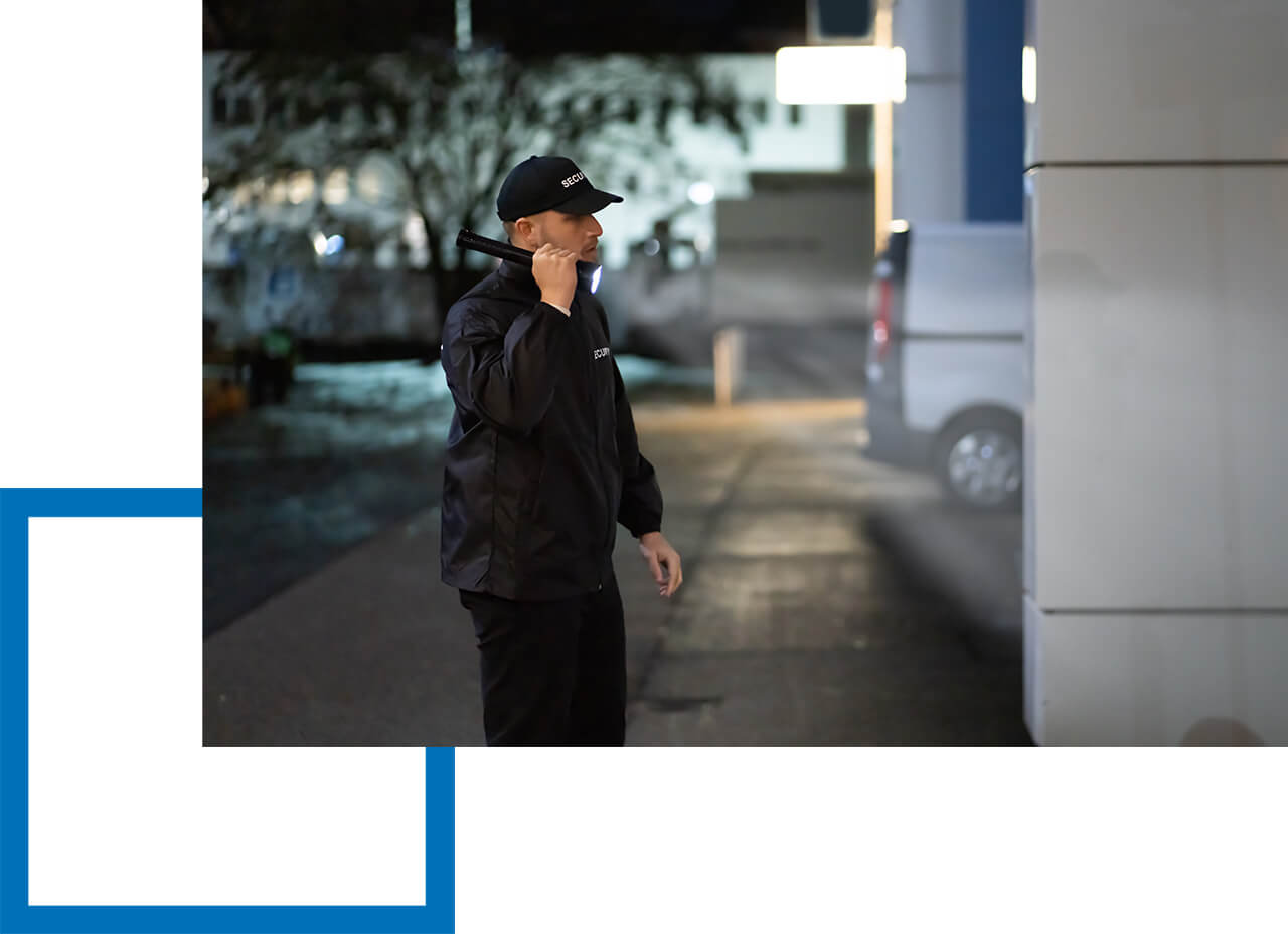 Betriebshaftpflicht Sicherheitsdienst Sicherheitsdienst bewacht Objekt in der Nacht